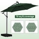 preview thumbnail 9 of 64, Ainfox 10 ft. Patio Offset Solar LED Umbrellas Cantilever Outside Umbrellas with Base