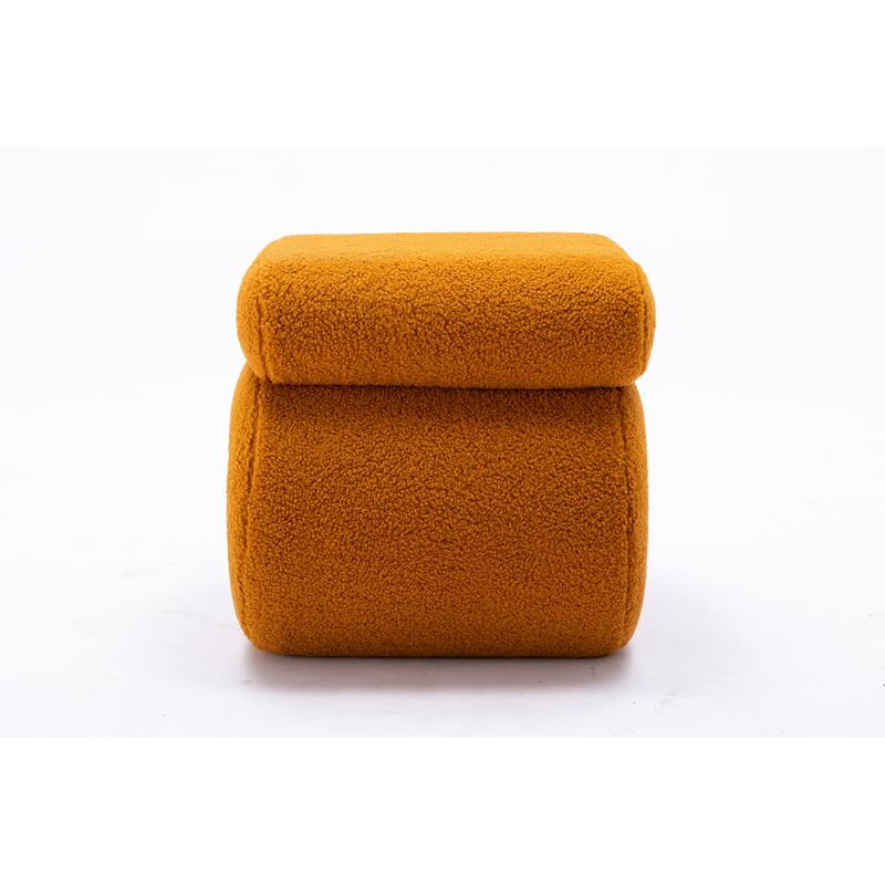 Modern S-shape Fabric Ottoman Makeup Stool Footstool