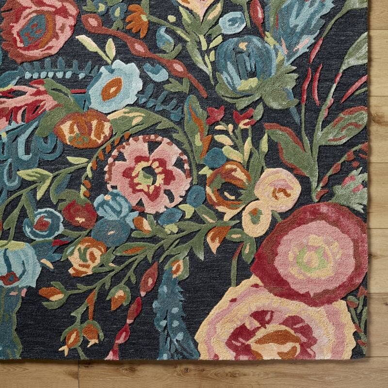 Sergio Coastal Floral and Botanical Area Rug