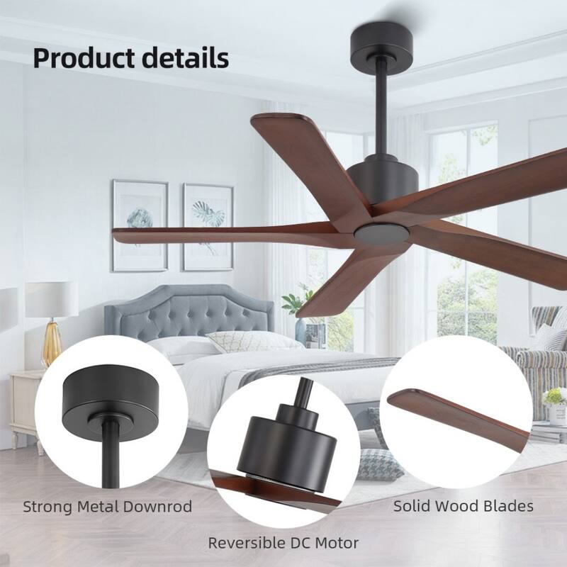 MLiAN 48in 5-Blade Indoor Ceiling Fan with Remote