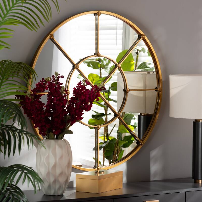 Ohara Modern and Contemporary Metal Accent Wall Mirror