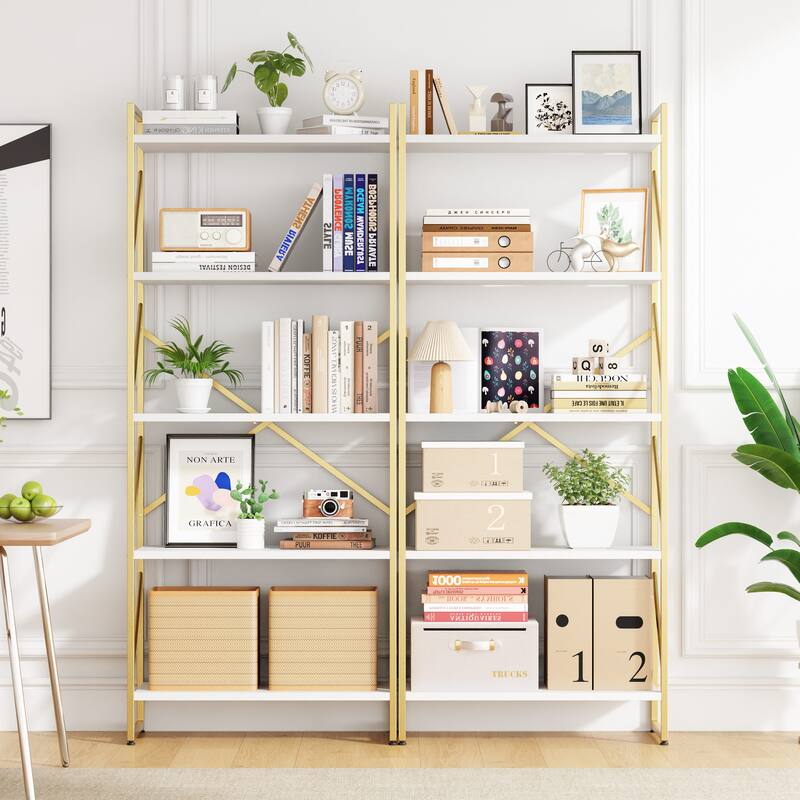 Futzca 5 Tier Storage Bookshelf
