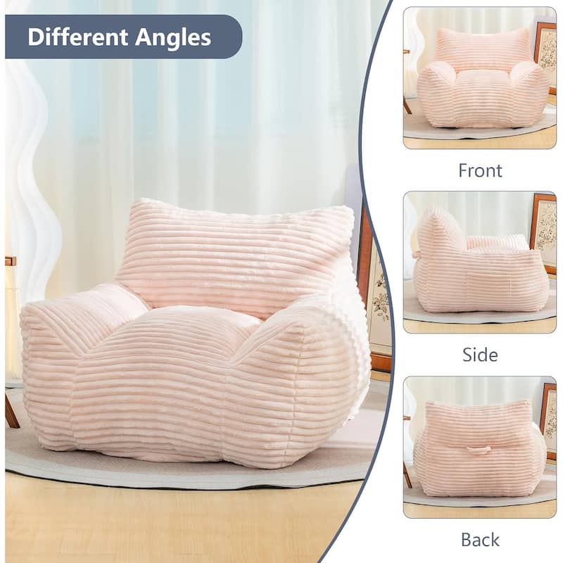 Bean Bag Chair for Adults with Armrests, Oversized Comfy Beanbag Lounge Lazy Floor Sofa Chair