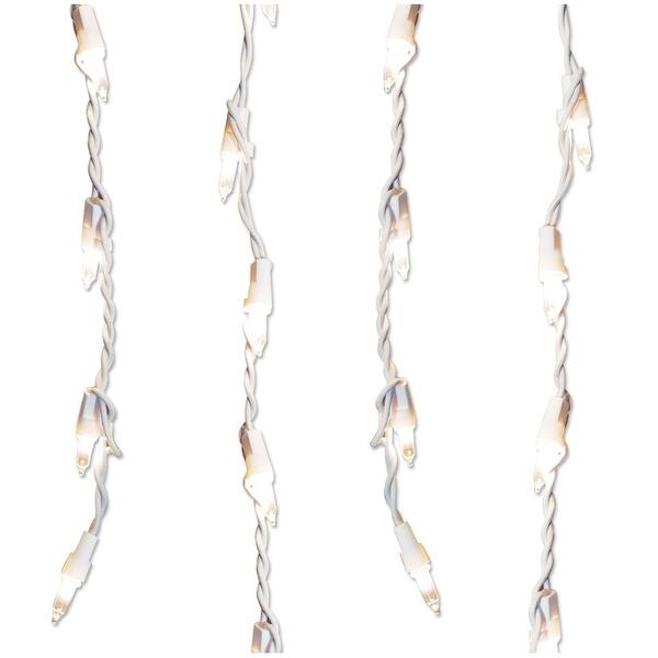 slide 2 of 4, Twinkle Icicle Mini Christmas Lights - Clear - 8.5' White Wire - 300ct