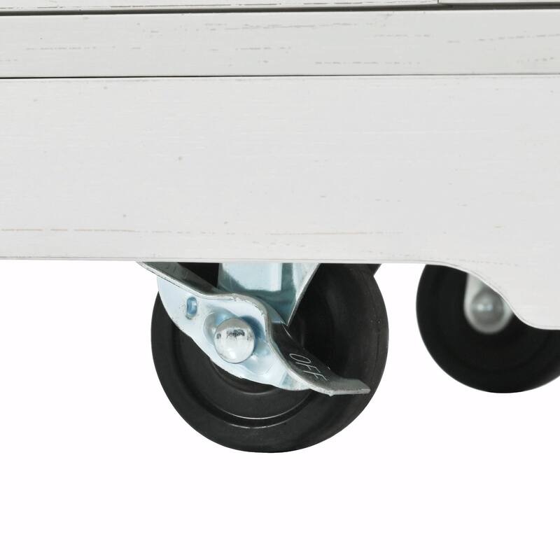 58-inch Farmhouse Kitchen Island with Storage, Sliding Barn Door & Metal Grid Side Door