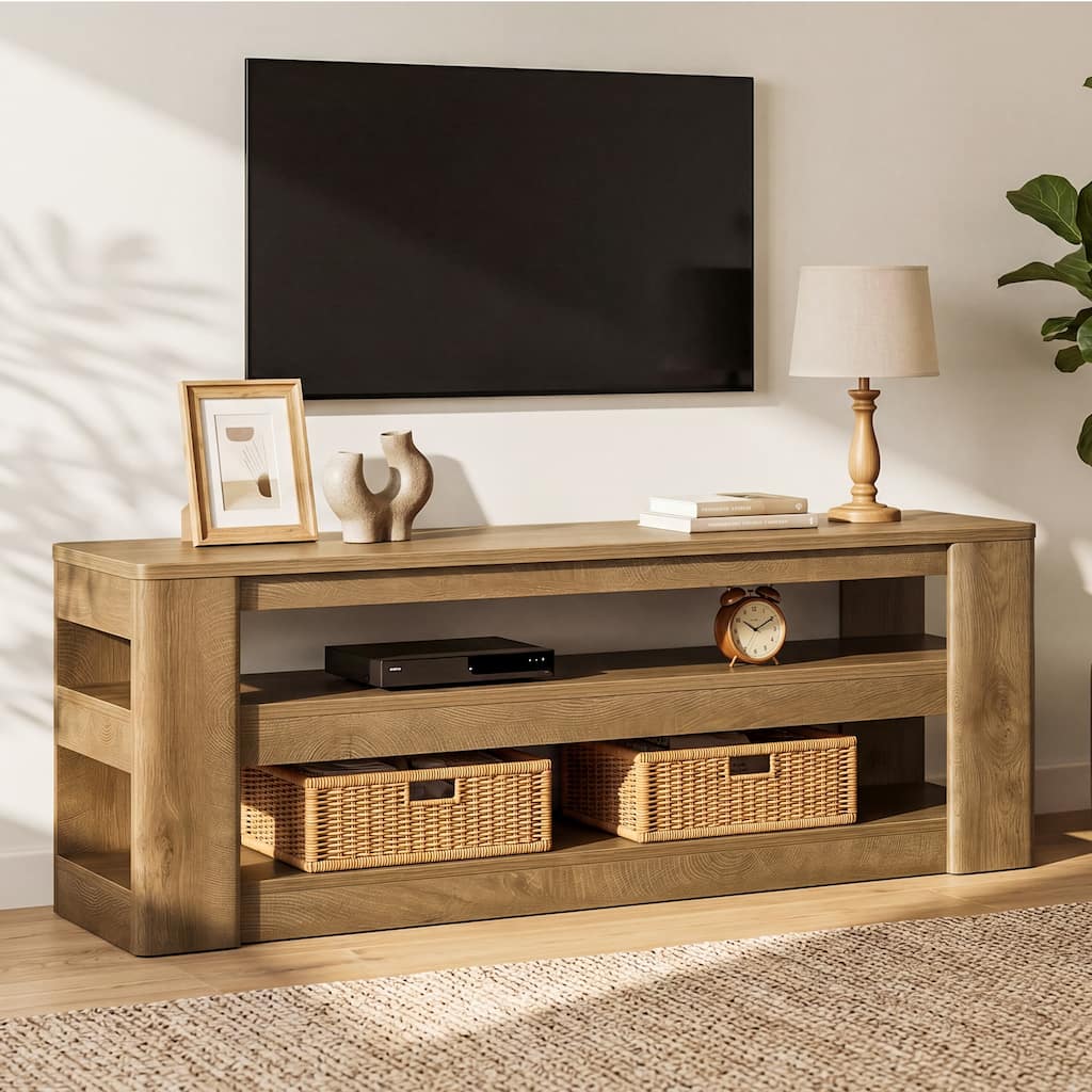 55" TV Stand for TVs up to 60", Modern Entertainment Center