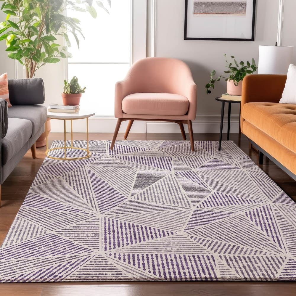 Premium Washable Super Soft Contemporary Mosaic Mayfield Rug