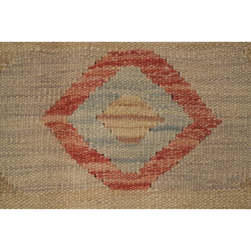 Hand Woven Oriental 100% Wool Carpet Southwestern Tribal Purples Kilim Area Rug - 9' 11'' X 6' 8''