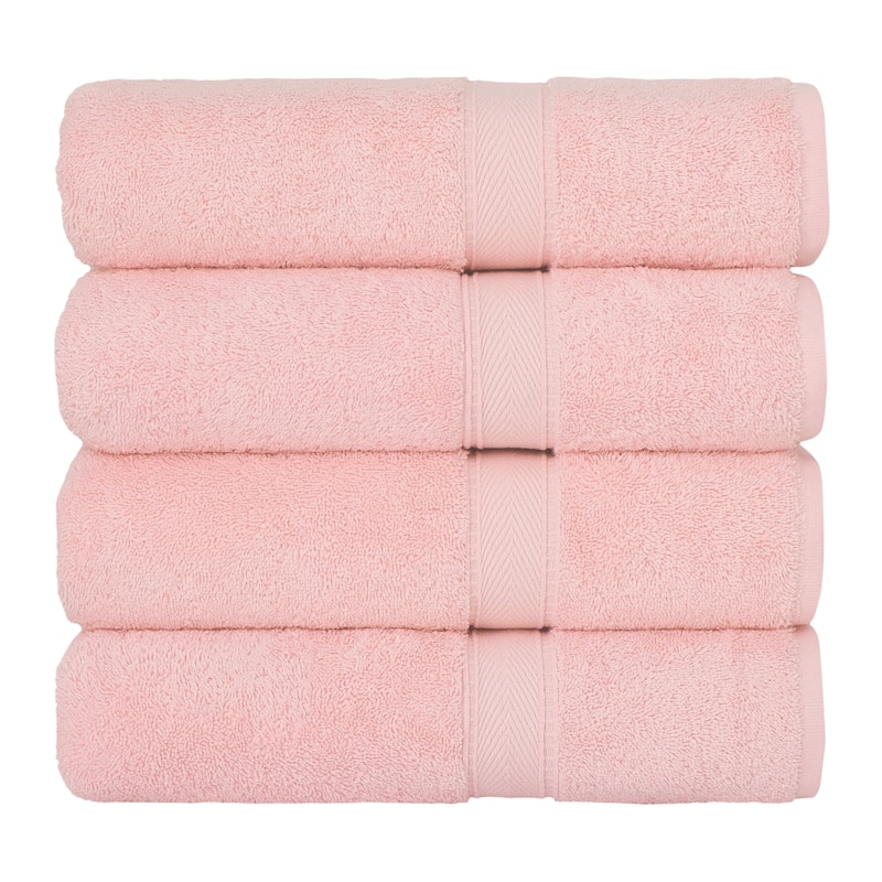 Authentic Hotel and Spa Turkish Cotton Bath Towels (Set of 4) - Pink