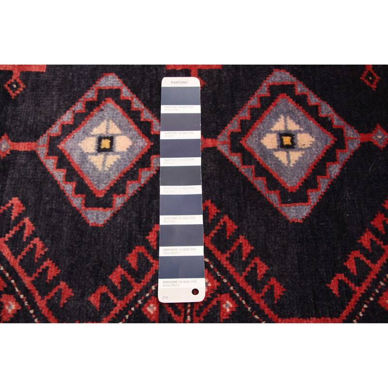ECARPETGALLERY Hand-knotted Melis Vintage Dark Navy Wool Rug - 4'8 x 9'7