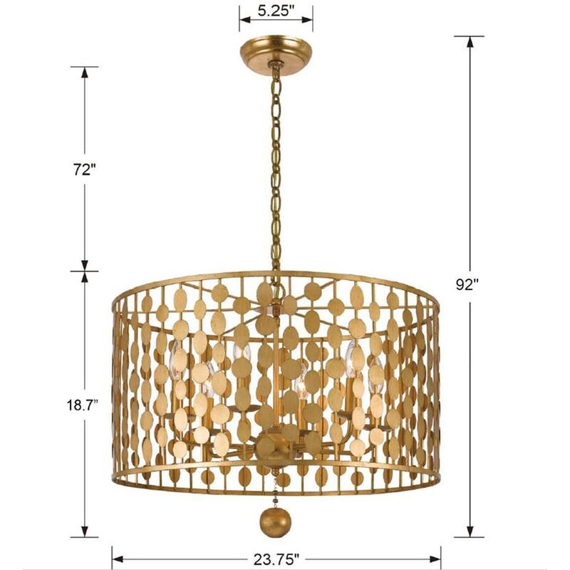 Crystorama Lighting Group Layla 6 Light 23-3/4" Wide Chandelier