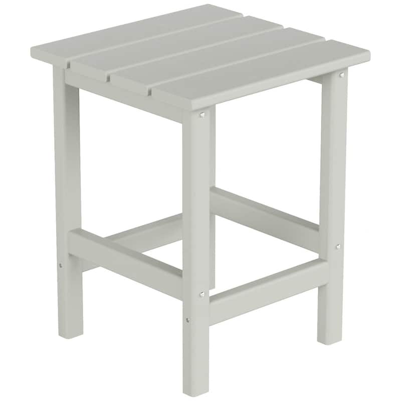Polytrends Laguna All Weather Poly Outdoor Side Table - Square - Sand
