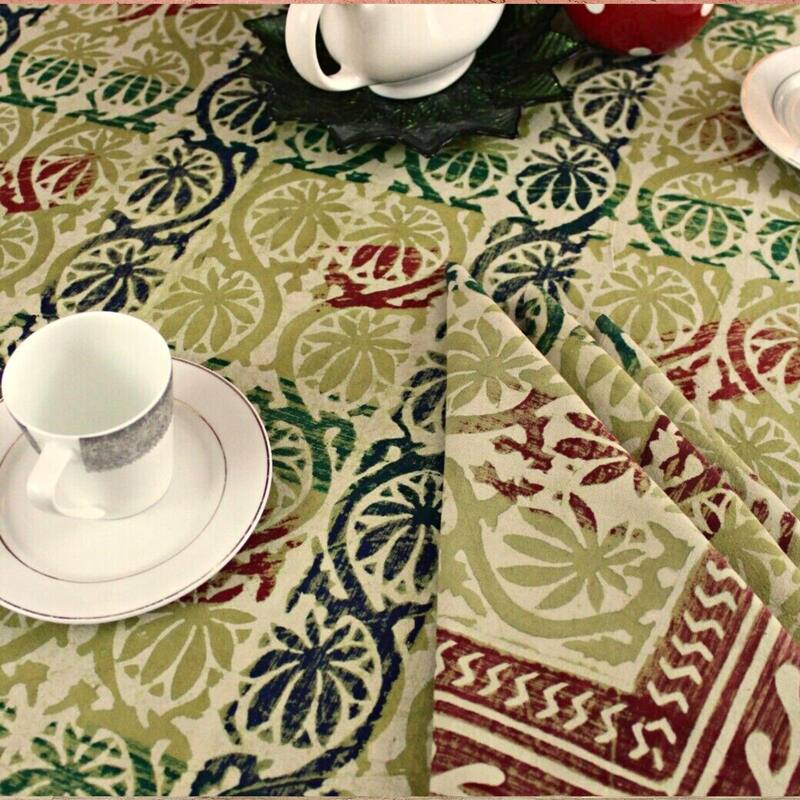 Cotton Sun-kissed Floral Tablecloth Collection - 60 x 60 in