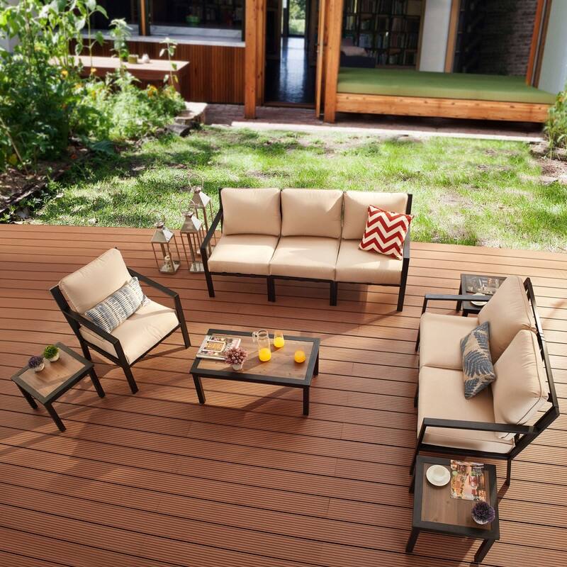 Patio Festival X-Back 10-Piece Outdoor Conversation Set