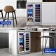 preview thumbnail 8 of 9, Yeego 24 inch Built-In French Door Dual Zone 20 Bottle Wine Refrigerator 60 Can Beverage Center - 24 inch