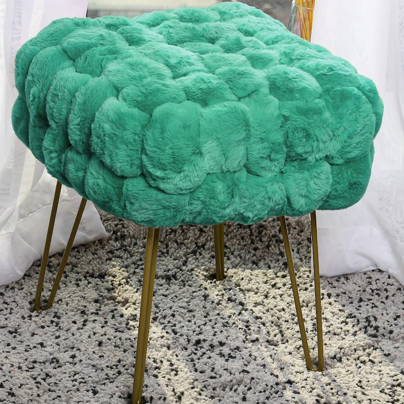 FoxFauxFur Pouf Stool