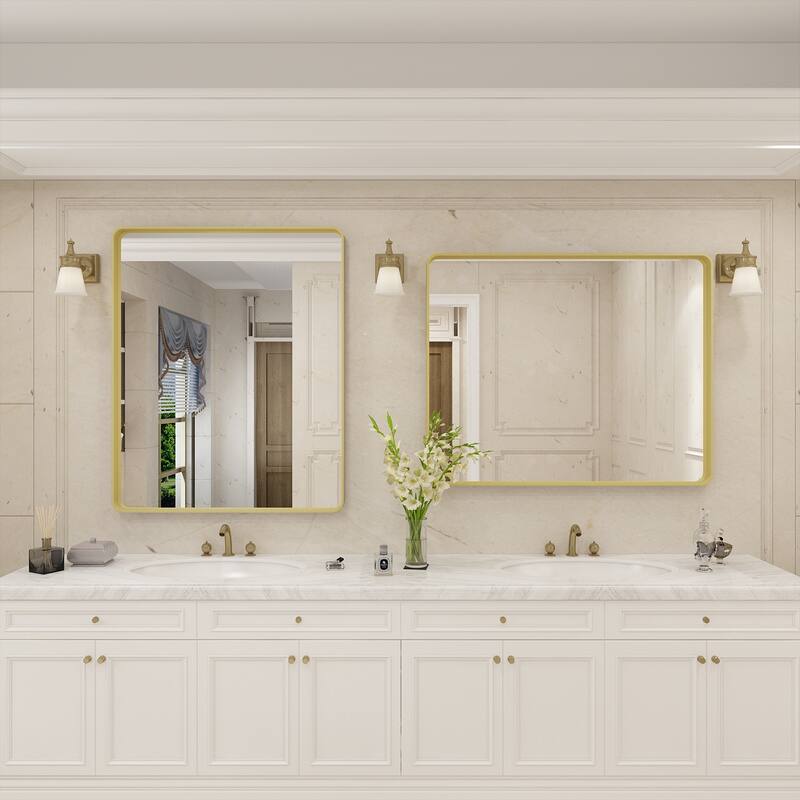 Aluminum alloy Framed Tempered Glass Wall Bathroom Vanity Mirror