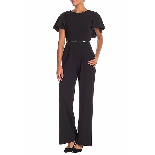 calvin klein ruffle sleeve jumpsuit