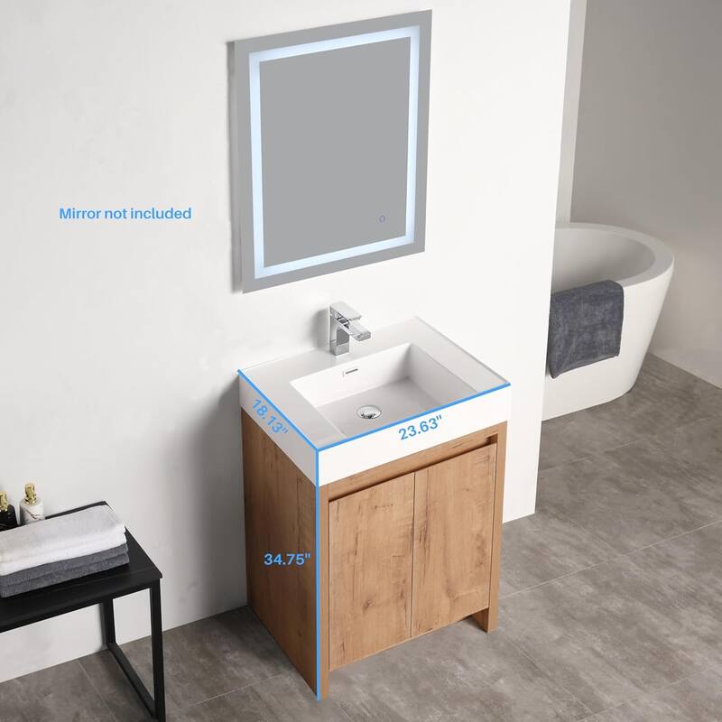 Blossom 48" All Wood Freestanding Bathroom Vanity with Acrylic Sink