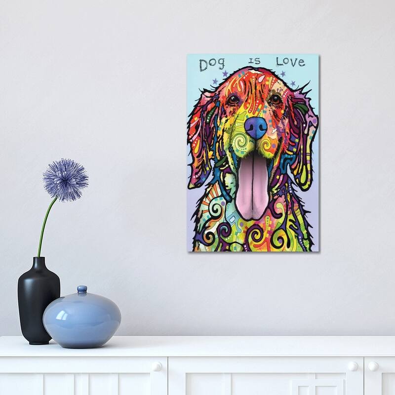 iCanvas "Dog Is Love" by Dean Russo Canvas Print - 18x12x1.5
