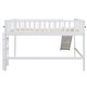 preview thumbnail 24 of 28, Full Size Low Loft Bed with Ladder and Slide, Space-saving, Gray