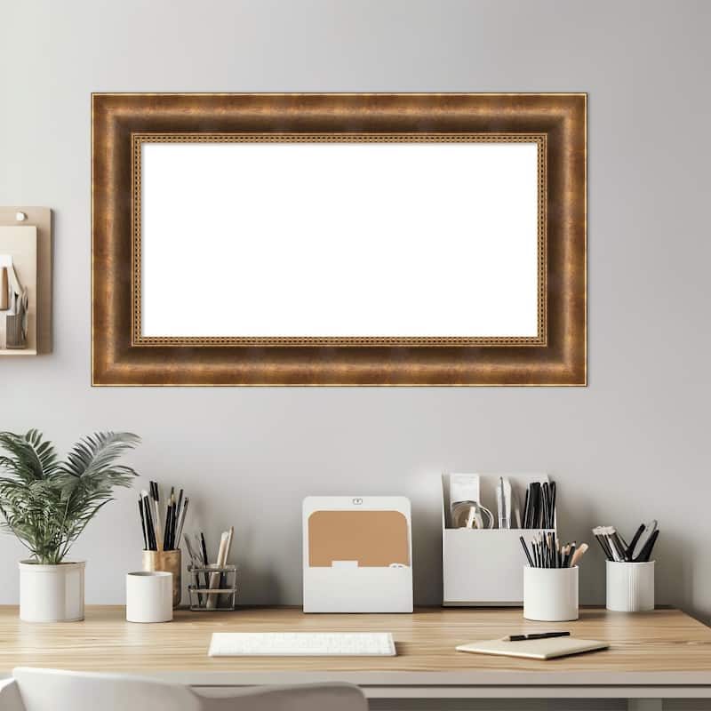Amanti Art Manhattan Black Framed Dry Erase Magnetic Board