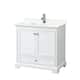 Option White / Giotto Quartz Top / Polished Chrome