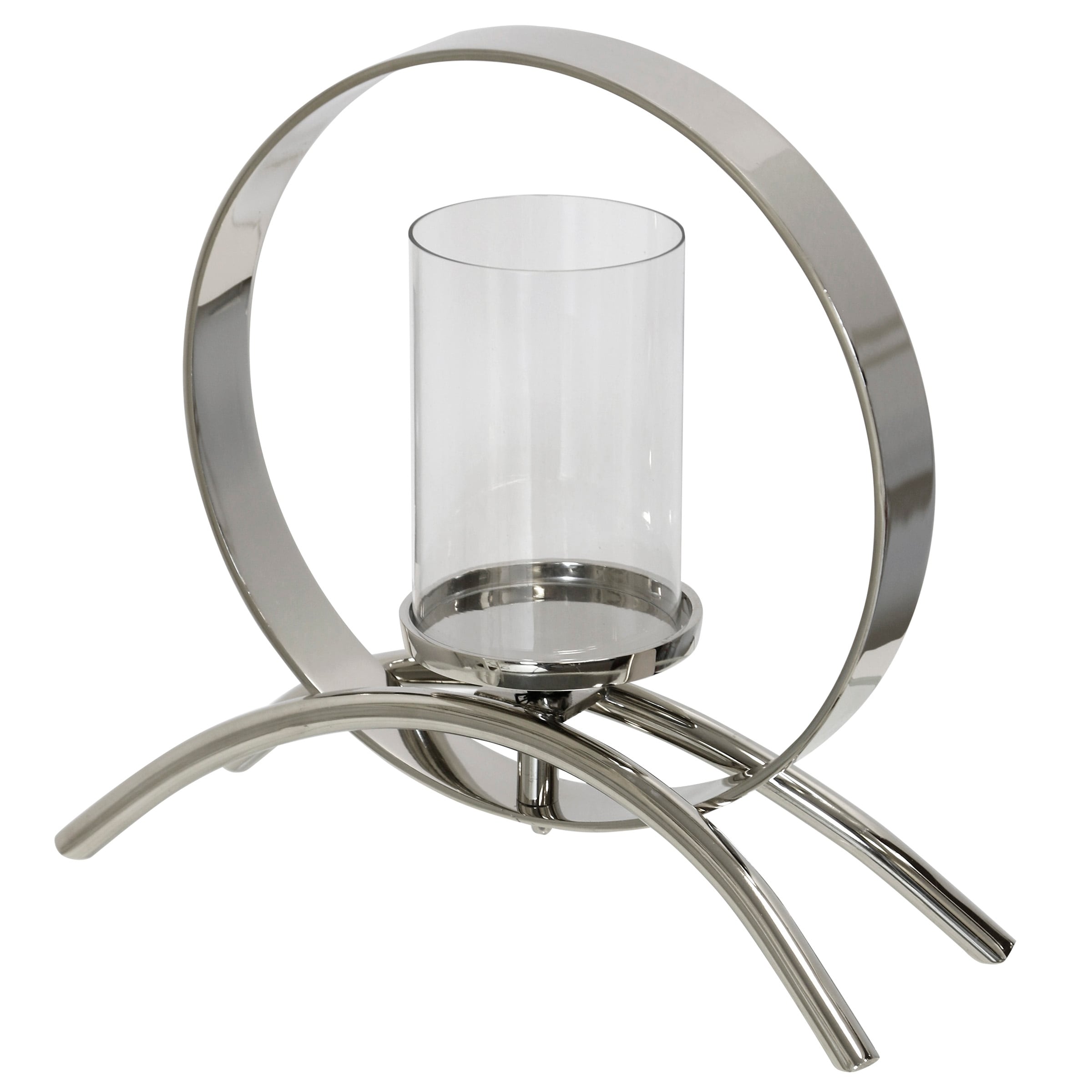 StyleCraft Orbit Halo Candle Holder - Nickel Plated
