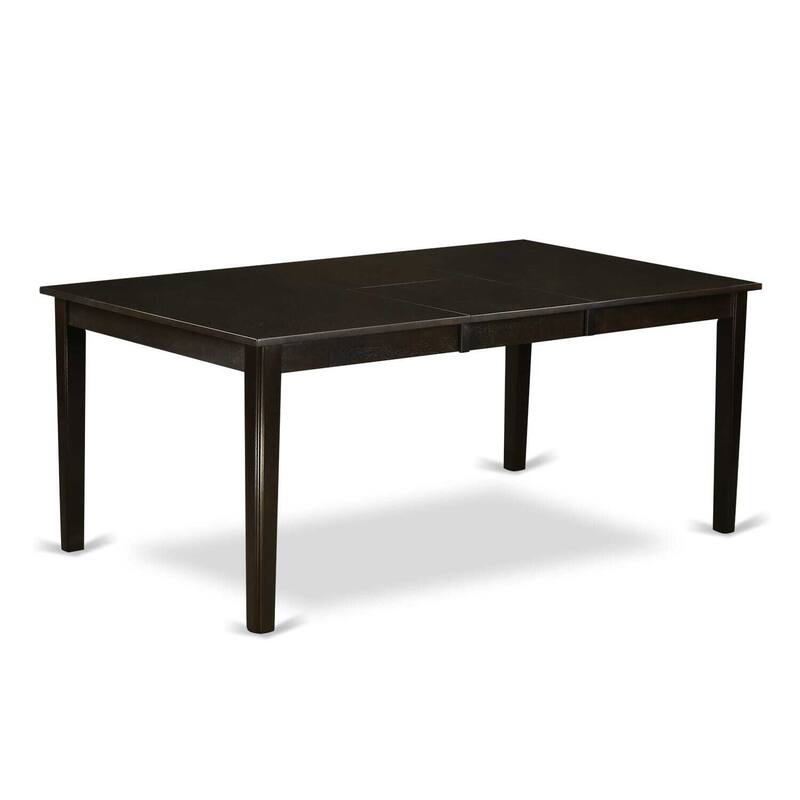 HomeStock 9-Piece Square Cappuccino Finish Solid Wood Top Dining Table with 8 Parson-Chairs with Lattice Back