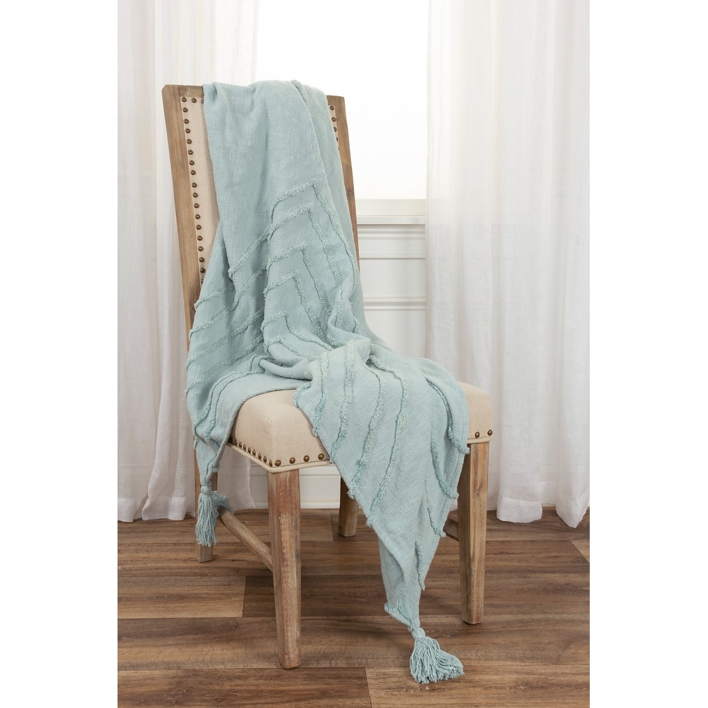 Rizzy Home Geometric Textured Cotton Throw