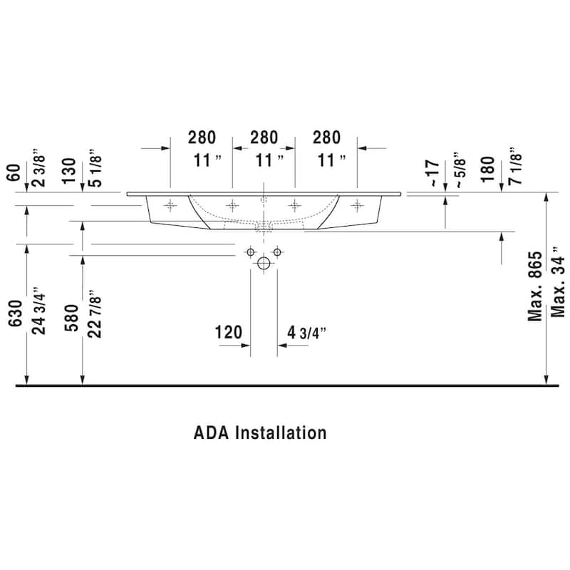 Duravit ME by Starck 0.8/1.6 GPF Toilet Tank Only - Top Flush Button