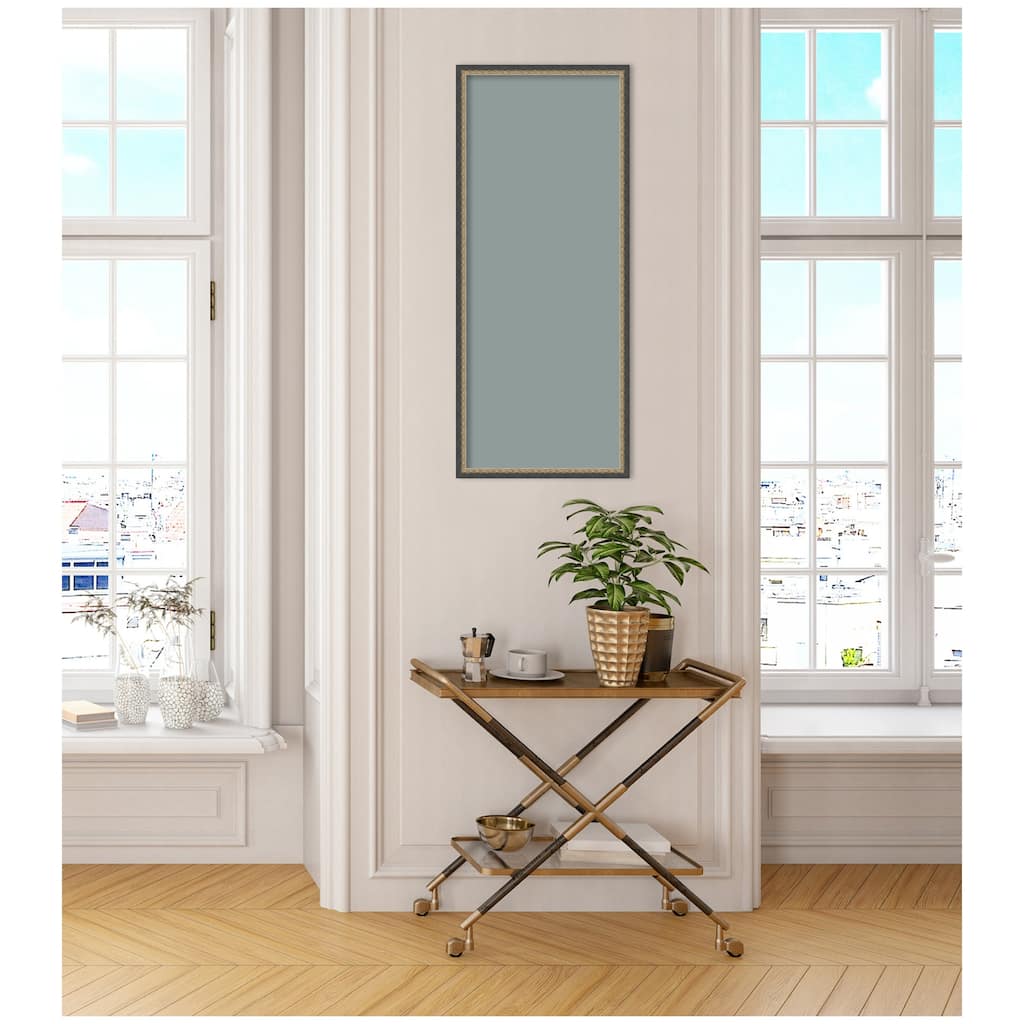 Kate and Laurel Framed Fabric Pinboard Pale Blue Gray Wall Organization