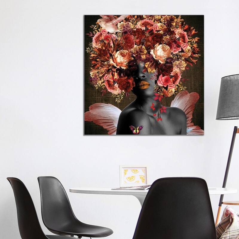 iCanvas "Angel In The Garden - Women In Bloom" by Yvonne Coleman Burney Canvas Print - 37x37x1.5
