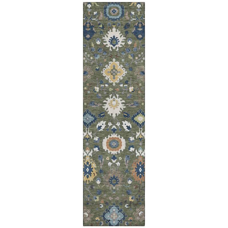 Machine Washable Indoor/ Outdoor Traditional Marci Chantille Rug