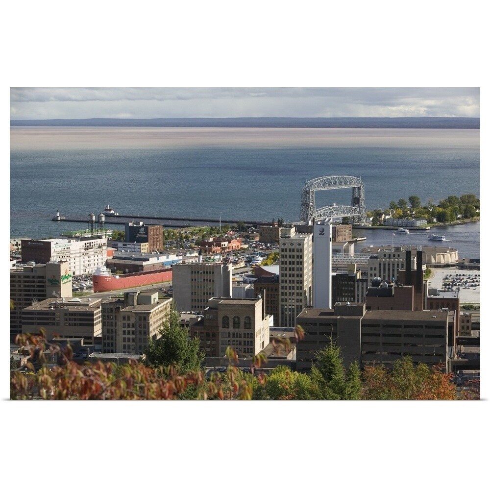 Shop High Angle View Of A City Canal Park Area Duluth