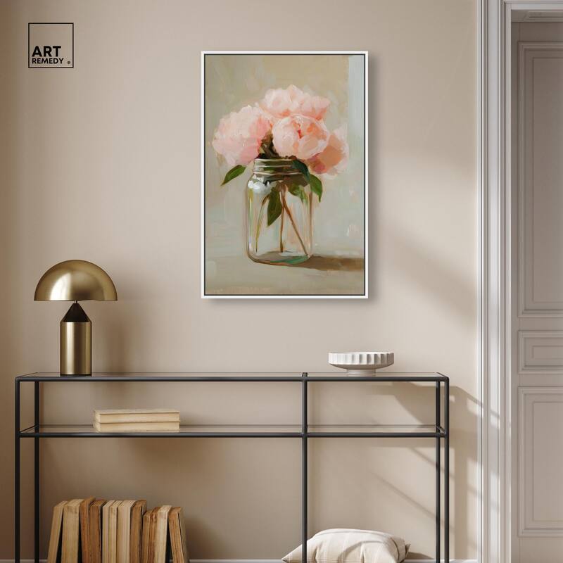 Jar of Petals Canvas by Art Remedy