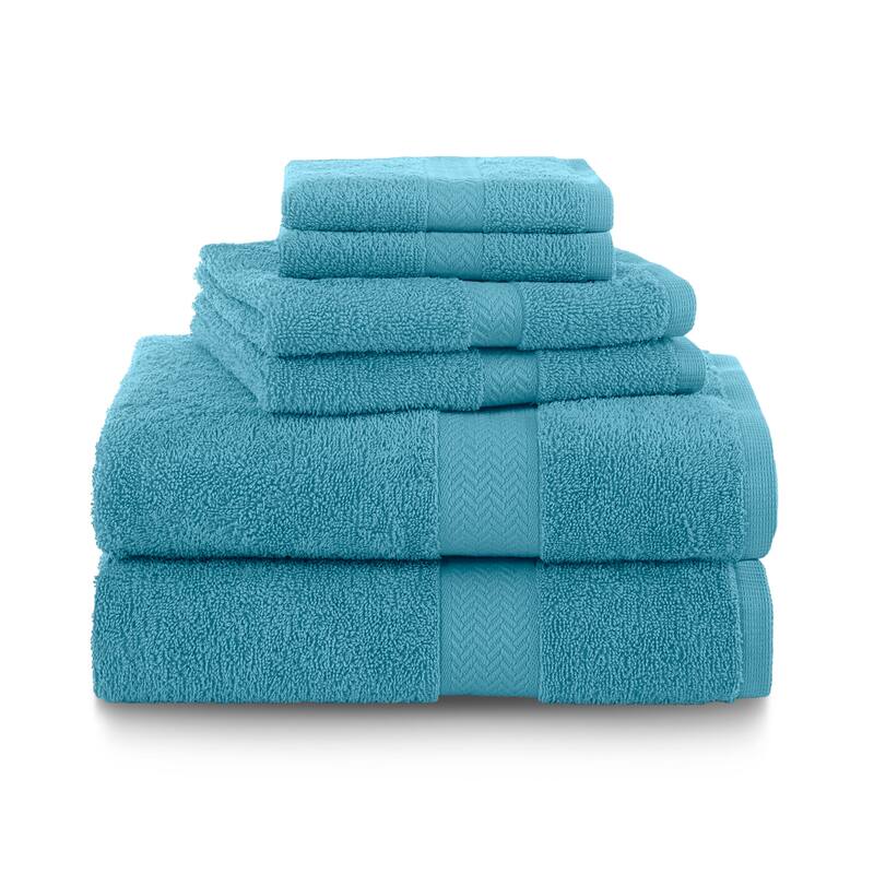 Martex 6 PC 100% Ringspun Cotton Towel Set Highly Absorbent & Soft