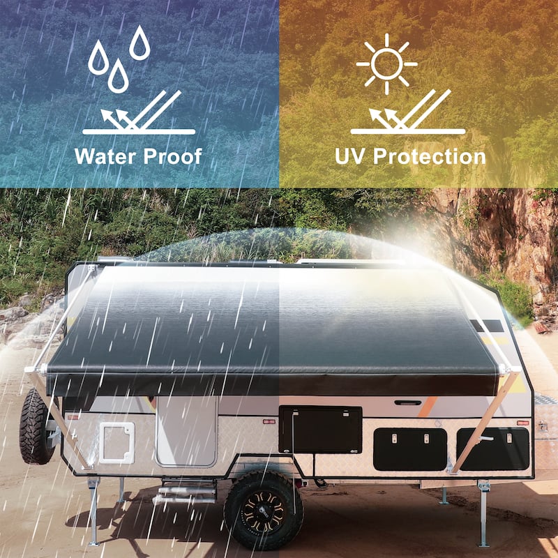 ALEKO Waterproof Retractable 16'X8' RV or Home Patio Canopy Awning