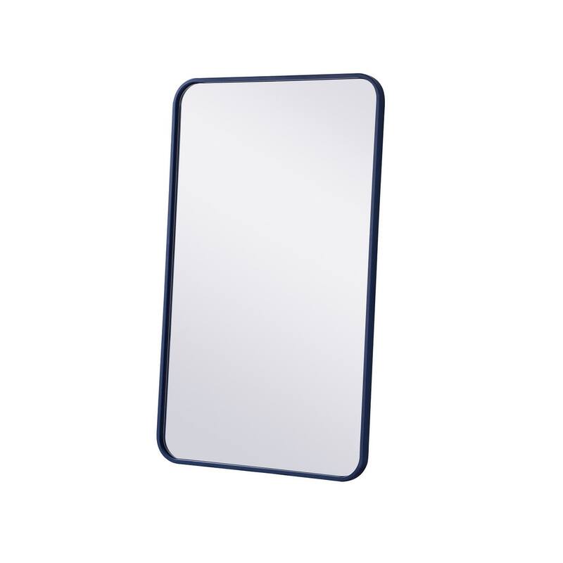 Ezra Soft Corner Metal Rectangular Mirror