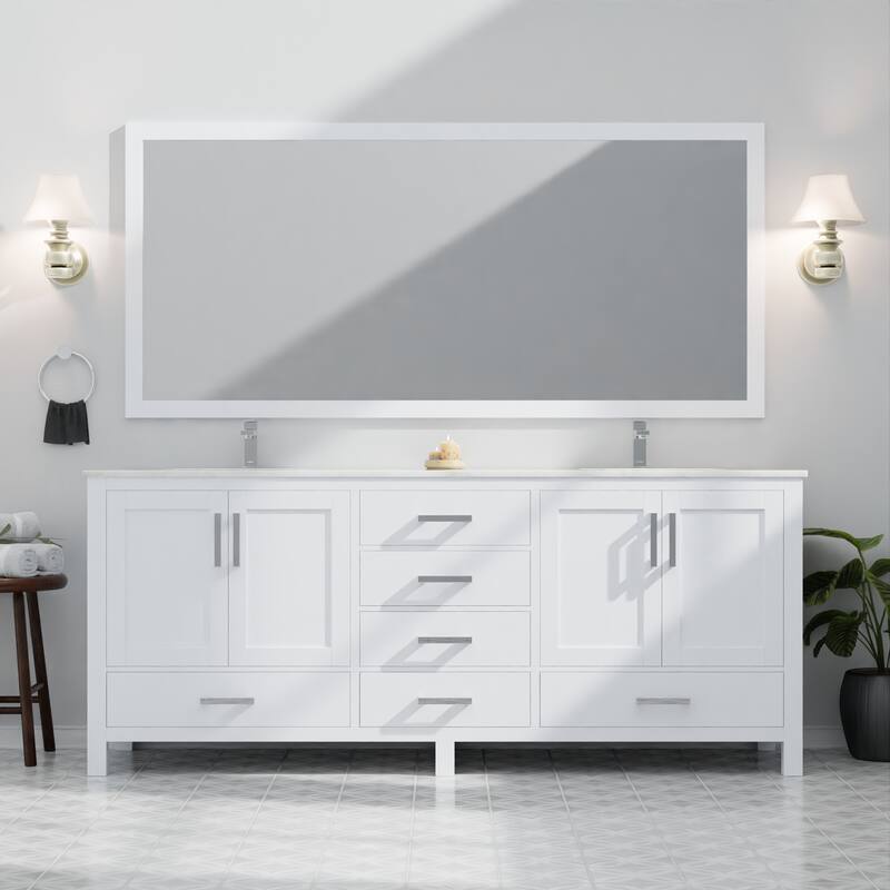 Jacques Bath Vanity No Top and Mirror