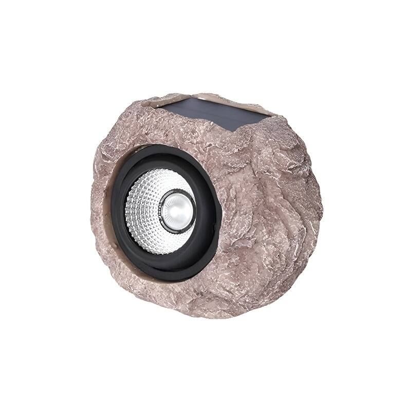 Garden Solar Rock Lights LED Waterproof Landscape Stone Light - Brown - Brown