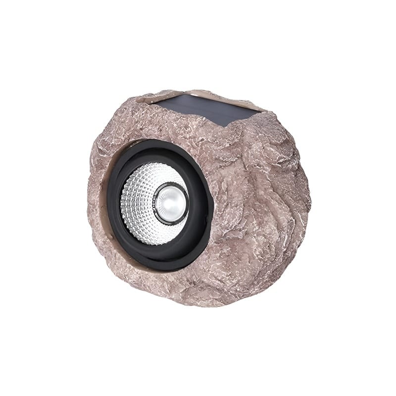 Solar Rock Lights for Pathway LED Garden Spotlight Waterproof - Brown