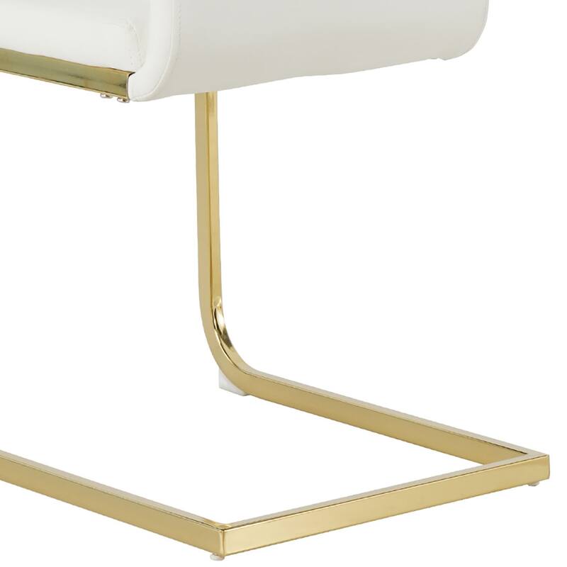 Classic Set of 6 PU Upholstered Dining Chairs - N/A