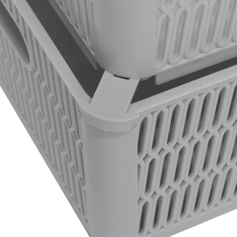 Simplify 4 Pack Slide 2 Stack It Storage Tote Baskets