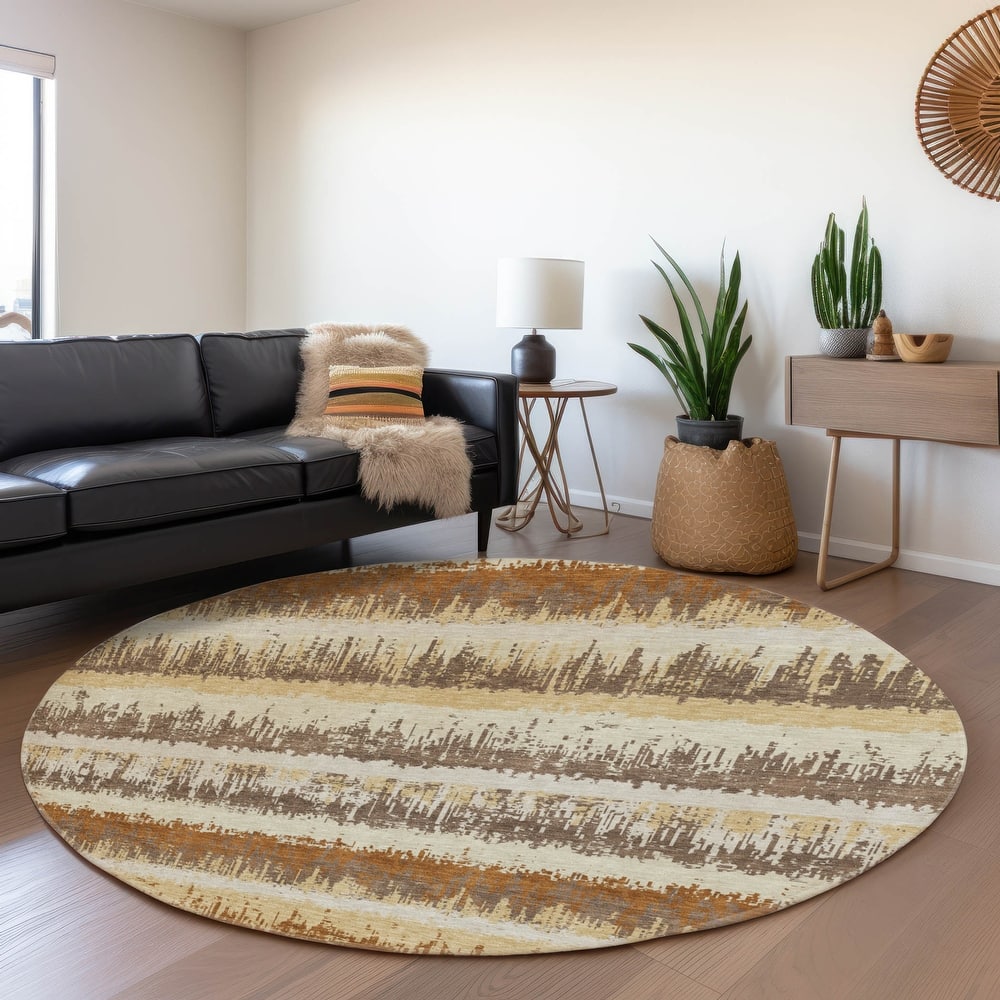 Premium Washable Super Soft Modern Ombre Stripe Mayfield Rug