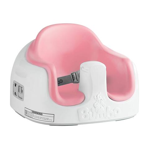 Bumbo Baby Toddler Adjustable Height 3-in-1 Non-Slip Booster Seat, Light Pink - 13 x 13 x 11 inches