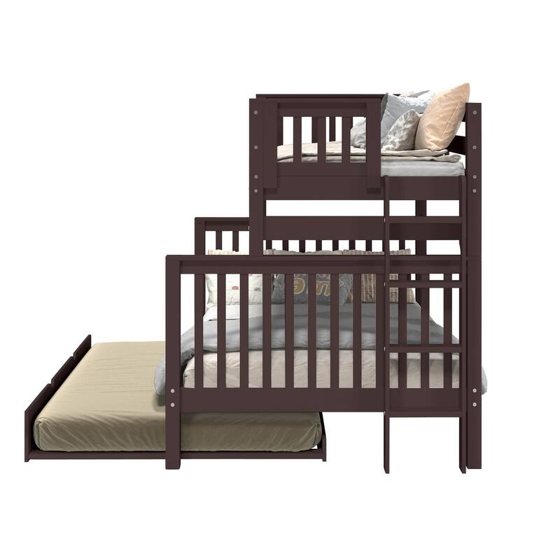 Taylor & Olive Trillium Twin over Full Bunk Bed Ladder, Full Trundle