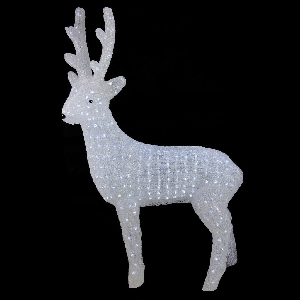 41" Lighted Acrylic Reindeer Christmas Display Decoration - White