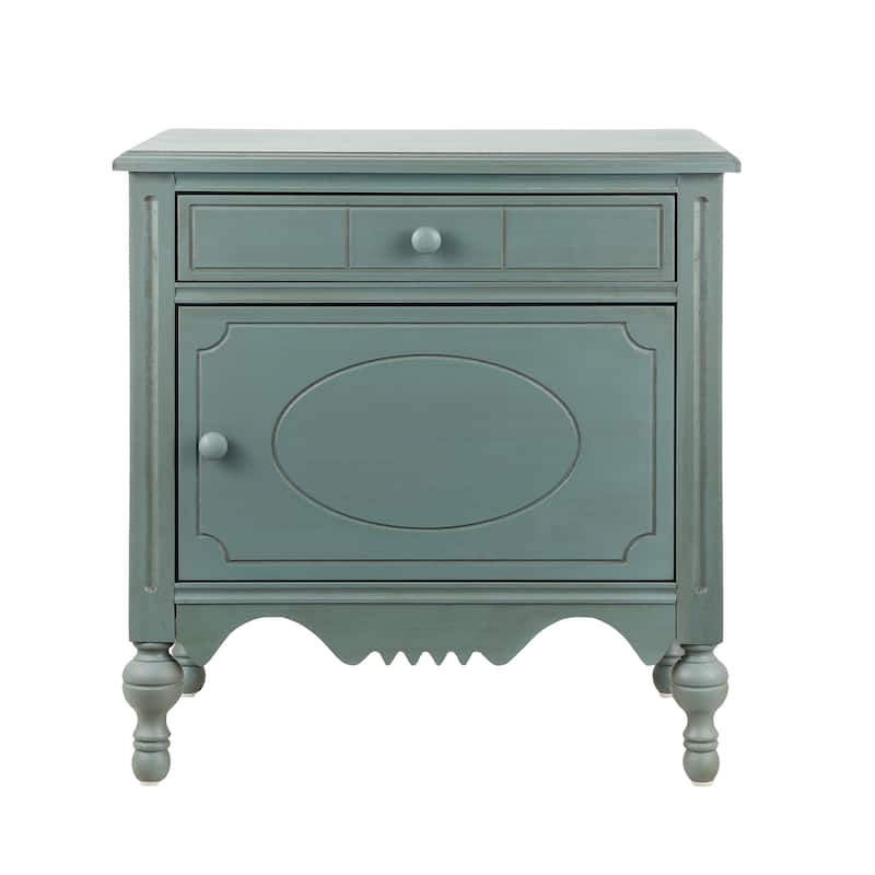 Christopher Knight Home - Marwood Carved Wood Nightstand with Soft-Close Slides and Gourd Legs