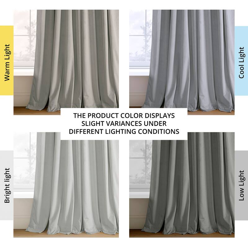 Exclusive Fabrics Signature Pleated Blackout Velvet Curtain (1 Panel)